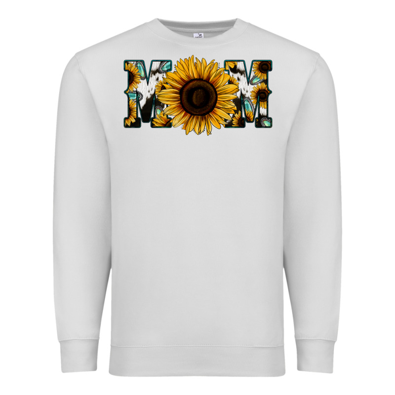 Sunflower Turquoise Cowhide Mom Premium Sweatshirt by Bettercallsaul | Teevron