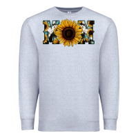 Heather Grey Sunflower Turquoise Cowhide Mom Premium Sweatshirt - Bettercallsaul