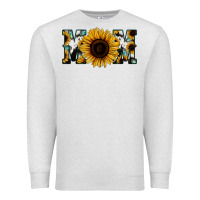 Oatmeal Heather Sunflower Turquoise Cowhide Mom Premium Sweatshirt - Bettercallsaul