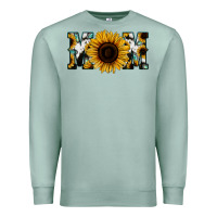 Seafoam Sunflower Turquoise Cowhide Mom Premium Sweatshirt - Bettercallsaul