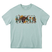 Arona western mama with highland cow Heavy Core Tee - RanaPortraitStore