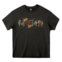 Asphalt western mama with highland cow Heavy Core Tee - RanaPortraitStore