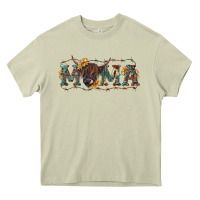 Mossy western mama with highland cow Heavy Core Tee - RanaPortraitStore