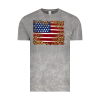 Cloud Rock american flag and leopard Vintage Tee - Artiststas