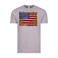 Vintage Zinc american flag and leopard Vintage Tee - Artiststas