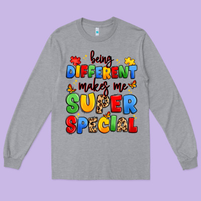 Being Different Makes Me Super Special Long Sleeve Tee Designed By Jahusdesignshop