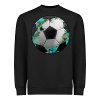 Black western sport soccer camouflage turquoise pattern Heavyweight Sweatshirt - Artiststas