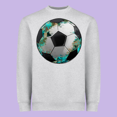 Western Sport Soccer Camouflage Turquoise Pattern Heavyweight Sweatshirt Designed By Artiststas