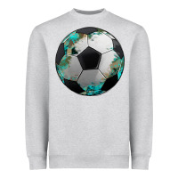 Heather Grey western sport soccer camouflage turquoise pattern Heavyweight Sweatshirt - Artiststas