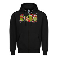 Black canned pickles christmas light Zipper Hoodie - MaliasSmallBusiness
