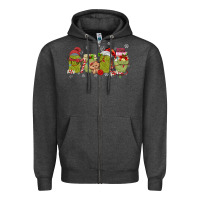 Charcoal Heather canned pickles christmas light Zipper Hoodie - MaliasSmallBusiness