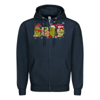 Navy canned pickles christmas light Zipper Hoodie - MaliasSmallBusiness