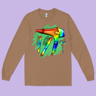 Hairdresser Long Sleeve Tee Designed By Jasminsmagicworld