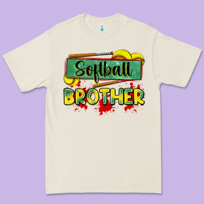 Softball Brother Premium Tee Designed By Zillion Design Studio