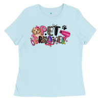 Baby Blue pet groomer Ladies Tee - Zillion Design Studio