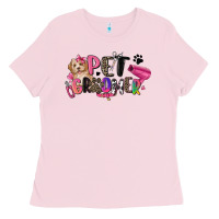 Bubblegum Pink pet groomer Ladies Tee - Zillion Design Studio