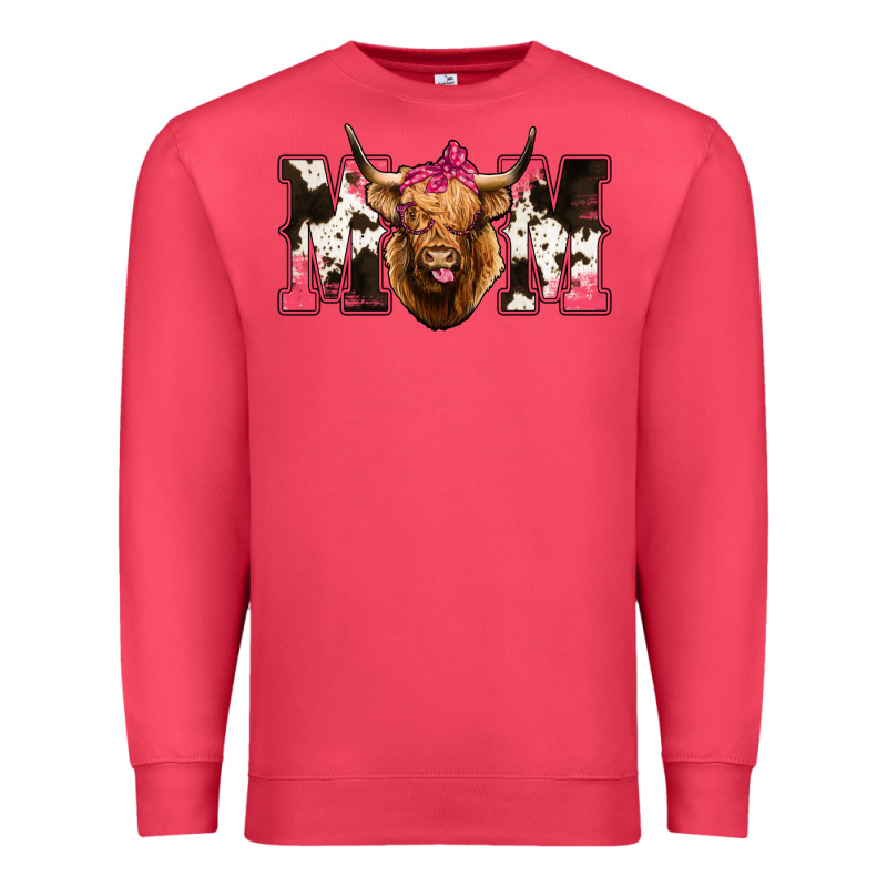 Highland Cow Mom Premium Sweatshirt by Bettercallsaul | Teevron