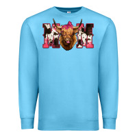 Ocean Blue Highland Cow Mom Premium Sweatshirt - Bettercallsaul
