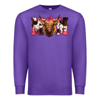 Purple Highland Cow Mom Premium Sweatshirt - Bettercallsaul