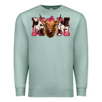 Seafoam Highland Cow Mom Premium Sweatshirt - Bettercallsaul