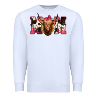 White Highland Cow Mom Premium Sweatshirt - Bettercallsaul