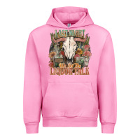 Fuchsia Pink Last night we let the liquor talk Urban Hoodie - HowdyJamesFarm