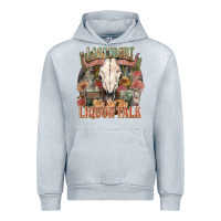 Heather Grey Last night we let the liquor talk Urban Hoodie - HowdyJamesFarm