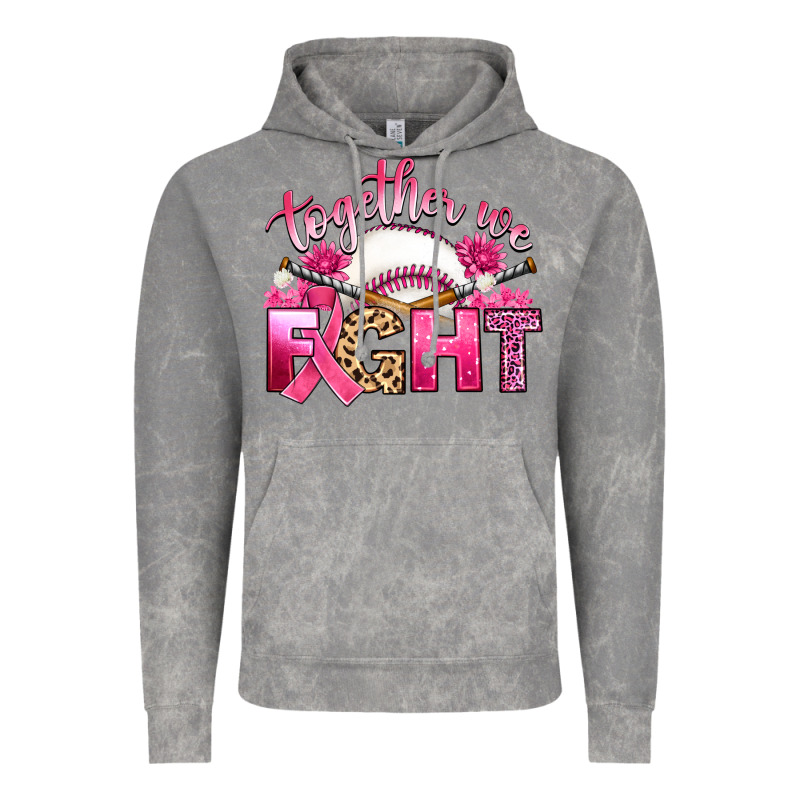 Breast Cancer Together We Fight With Baseball Vintage Hoodie by Artiststas | Teevron