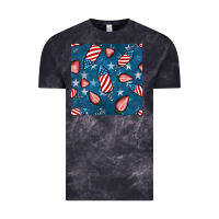 Cloud Black 4th uf july strawberries seamless pattern Vintage Tee - BundleAndBundleShop