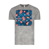 Cloud Rock 4th uf july strawberries seamless pattern Vintage Tee - BundleAndBundleShop