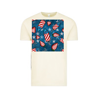 Vintage Arctic 4th uf july strawberries seamless pattern Vintage Tee - BundleAndBundleShop