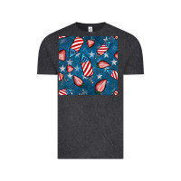 Vintage Black 4th uf july strawberries seamless pattern Vintage Tee - BundleAndBundleShop
