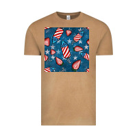 Vintage Camel 4th uf july strawberries seamless pattern Vintage Tee - BundleAndBundleShop