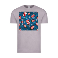 Vintage Zinc 4th uf july strawberries seamless pattern Vintage Tee - BundleAndBundleShop