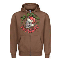 Chestnut so merry it's scary Zipper Hoodie - MaliasSmallBusiness