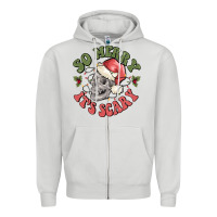Dove Grey so merry it's scary Zipper Hoodie - MaliasSmallBusiness
