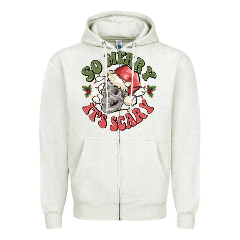 So Merry It's Scary Zipper Hoodie by MaliasSmallBusiness | Teevron