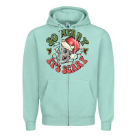 Seafoam so merry it's scary Zipper Hoodie - MaliasSmallBusiness
