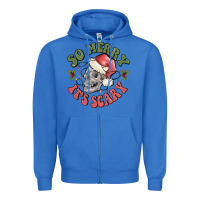 True Royal so merry it's scary Zipper Hoodie - MaliasSmallBusiness