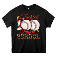Black i tackled 100days of school baseball Heavy Core Tee - texasbilliewilder