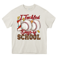 Cream i tackled 100days of school baseball Heavy Core Tee - texasbilliewilder
