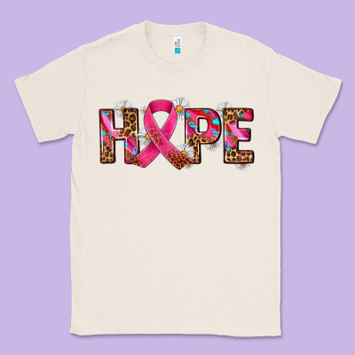 Hope And Cancer Ribbon Classic Tee Designed By Adodesignshop