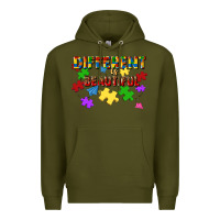 Army Green different is beautiful Premium Hoodie - JahusDesignShop