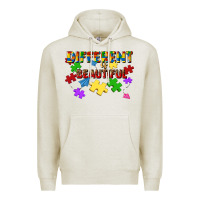 Oatmeal Heather different is beautiful Premium Hoodie - JahusDesignShop