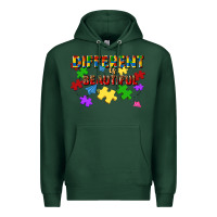 Sports Green different is beautiful Premium Hoodie - JahusDesignShop