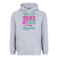 Heather Grey made in 1992, 30 years of being awesome Heavyweight Hoodie - Jasminsmagicworld