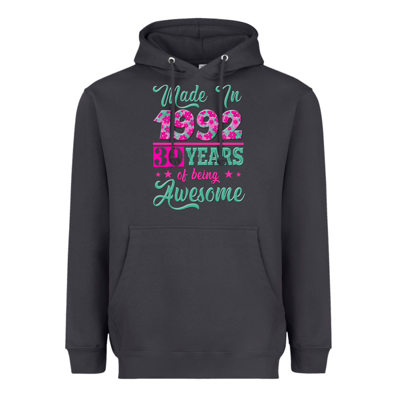 Made In 1992, 30 Years Of Being Awesome Heavyweight Hoodie by Jasminsmagicworld | Teevron