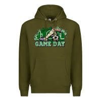 Army Green Game day Soccer Premium Hoodie - NancyCooperArtShop