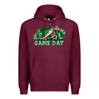 Burgundy Game day Soccer Premium Hoodie - NancyCooperArtShop