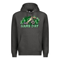Charcoal Heather Game day Soccer Premium Hoodie - NancyCooperArtShop